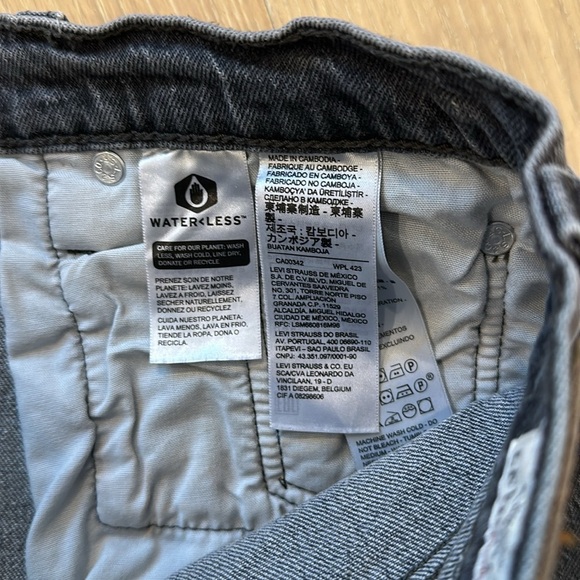 Levi’s 501 Original Black Shorts Women’s Cutoff High Rise Denim Jeans Size 29 - Picture 10 of 12